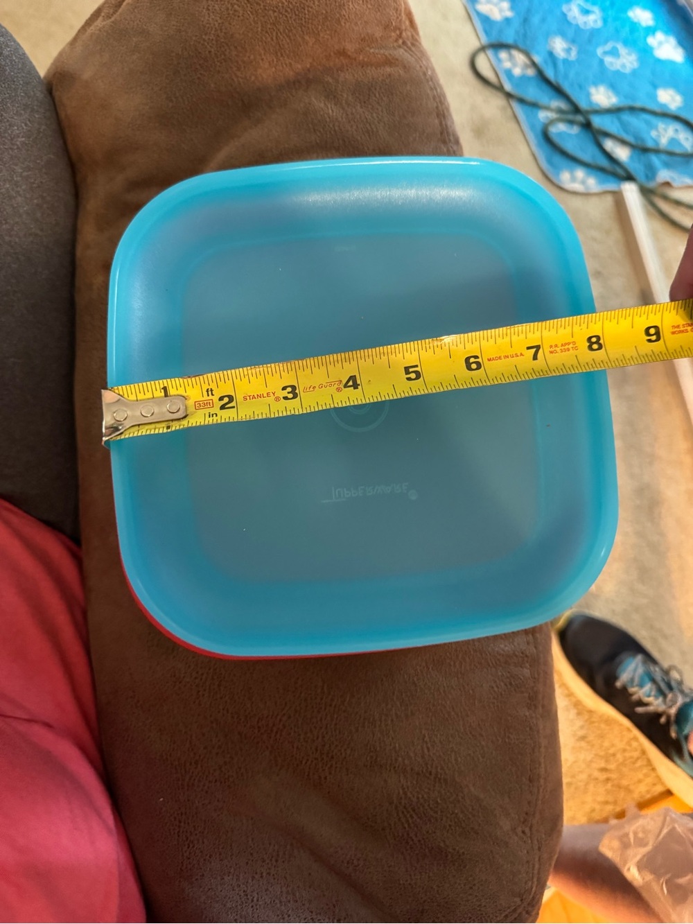 Tupperware Colorful Square Containers - Blue, Red, Yellow - Picture 4 of 4